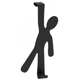 Wenko 'Boy' Stainless Steel Door Hook - Black - 4468150100 Medium Image
