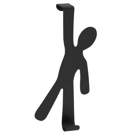 Wenko 'Boy' Stainless Steel Door Hook - Black - 4468150100 Large Image