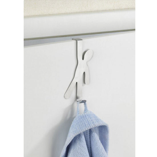 Wenko 'Boy' Stainless Steel Door Hook - Matt - 4468140100  Profile Large Image