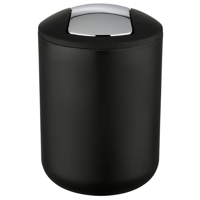 Wenko Brasil Black Swing Cover Bin - Black