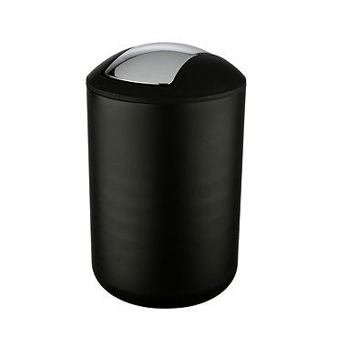 Wenko Brasil Black Swing Cover Bin Profile Large Image