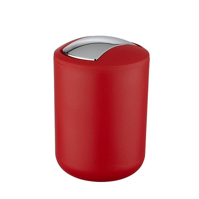 Wenko Brasil Red Swing Cover Bin Large Image