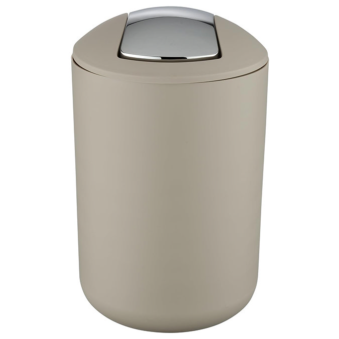 Wenko Brasil 6.5L Swing Cover Bin - Taupe