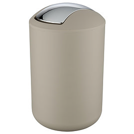 Wenko Brasil 6.5L Swing Cover Bin - Taupe