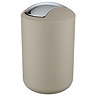Wenko Brasil 6.5L Swing Cover Bin - Taupe