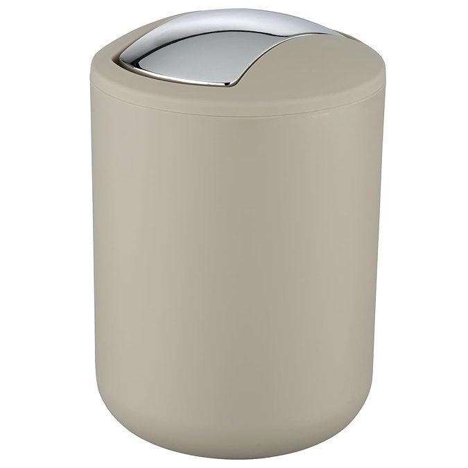 Wenko Brasil 2L Swing Cover Bin - Taupe