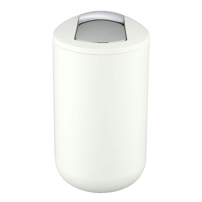 Wenko Brasil 6.5L Swing Cover Bin - White