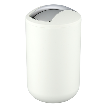 Wenko Brasil 6.5L Swing Cover Bin - White