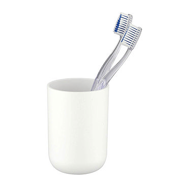 Wenko Brasil White Toothbrush Tumbler - 21203100  Profile Large Image