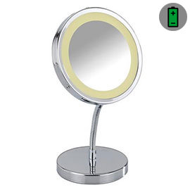 Wenko - Brolo LED Standing Mirror - Chrome - 3656360100 Medium Image
