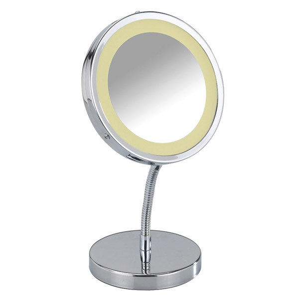 Wenko - Brolo LED Standing Mirror - Chrome - 3656360100 Large Image