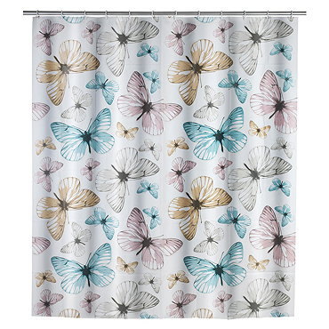 Wenko Butterfly PEVA Shower Curtain - W1800 x H2000mm - 22487100  Profile Large Image