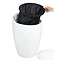Wenko - Candy Laundry Bin & Bath Stool - Black - 20630100  Feature Large Image
