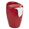 Wenko - Candy Laundry Bin & Bath Stool - Red - 20624100 Profile Large Image