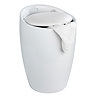 Wenko - Candy Laundry Bin & Bath Stool - White - 20631100  Profile Large Image