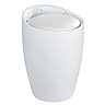 Wenko - Candy Laundry Bin & Bath Stool - White - 20631100 Large Image