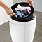 Wenko - Candy Leather Look Laundry Bin & Bathroom Stool - White - 21773100 Standard Large Image