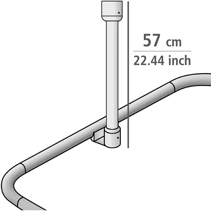 Wenko Ceiling Support for Telescopic Shower Rod