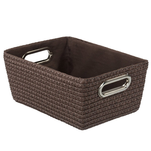 Wenko - Chromo Rectangular Bathroom Storage Basket - Brown - 20373100 Large Image