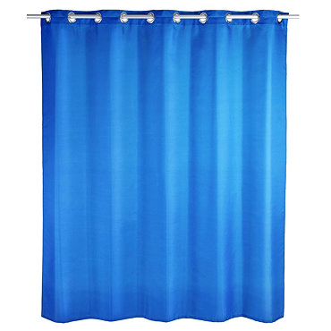 Wenko Comfort Flex Blue Polyester Shower Curtain - W1800 x H2000mm Profile Large Image