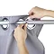 Wenko Comfort Flex Grey Polyester Shower Curtain - W1800 x H2000mm Profile Large Image