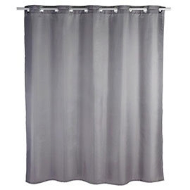 Wenko Comfort Flex Grey Polyester Shower Curtain - W1800 x H2000mm Medium Image