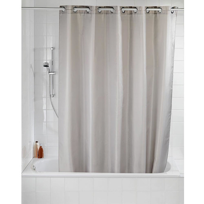 Wenko Comfort Flex Taupe Polyester Shower Curtain - W1800 x H2000mm Profile Large Image