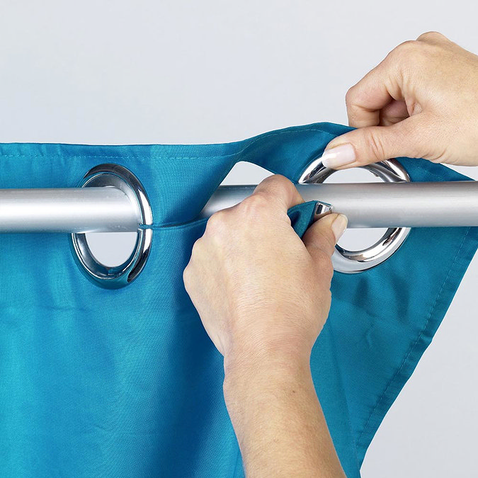 Wenko Comfort Flex Turquoise Polyester Shower Curtain W1800 x H2000mm Feature Large Image