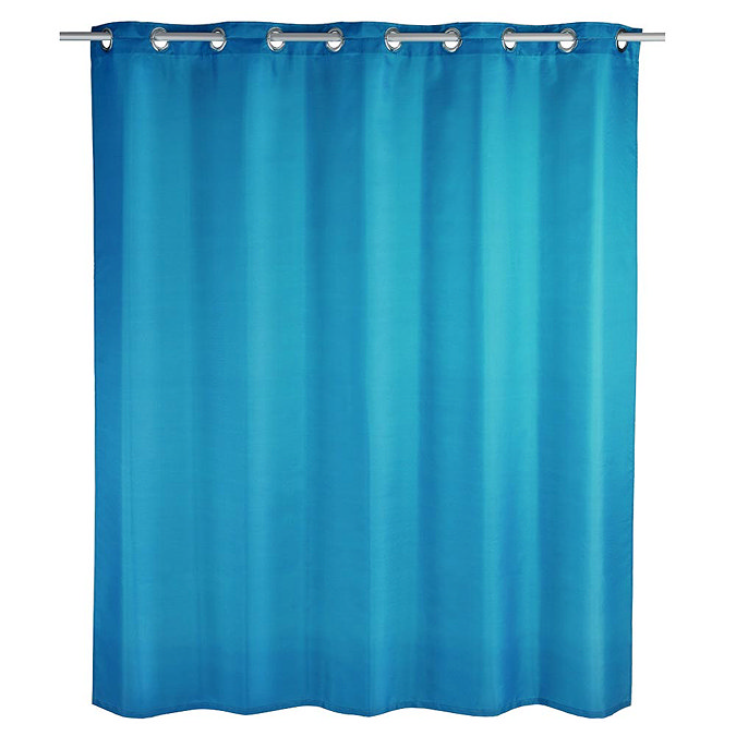 Wenko Comfort Flex Turquoise Polyester Shower Curtain W1800 x H2000mm Large Image