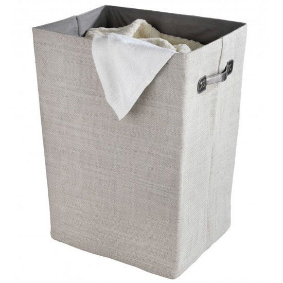 Wenko Cool Grey Laundry Bin - 2430015100 Large Image