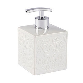Wenko Cordoba White Ceramic Soap Dispenser - 22650100 Medium Image