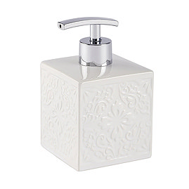 Wenko Cordoba White Ceramic Soap Dispenser - 22650100 Large Image