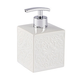 Wenko Cordoba White Ceramic Soap Dispenser - 22650100 Large Image