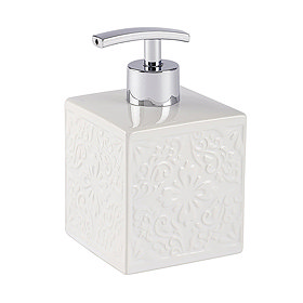 Wenko Cordoba White Ceramic Soap Dispenser - 22650100 Large Image