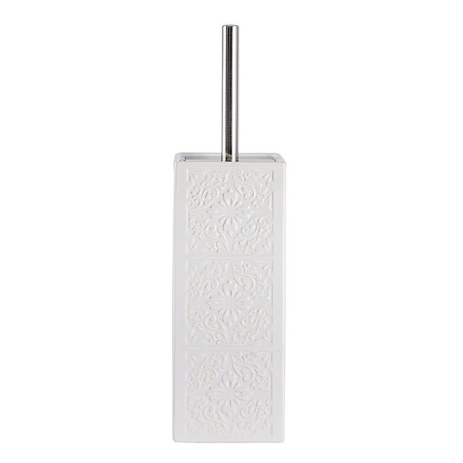 Wenko Cordoba White Ceramic Toilet Brush + Holder - 22651100  Profile Large Image