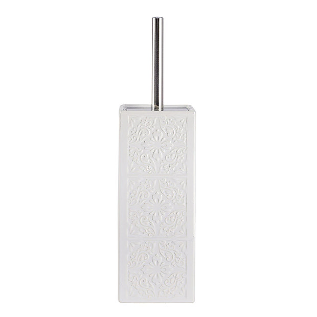 Wenko Cordoba White Ceramic Toilet Brush + Holder 22651100