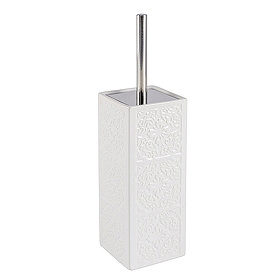 Wenko Cordoba White Ceramic Toilet Brush + Holder - 22651100 Large Image