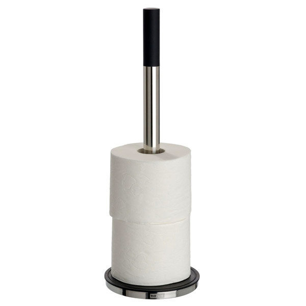 Wenko - Cori Stainless Steel Spare Toilet Roll Holder - Black - 20281100 Large Image
