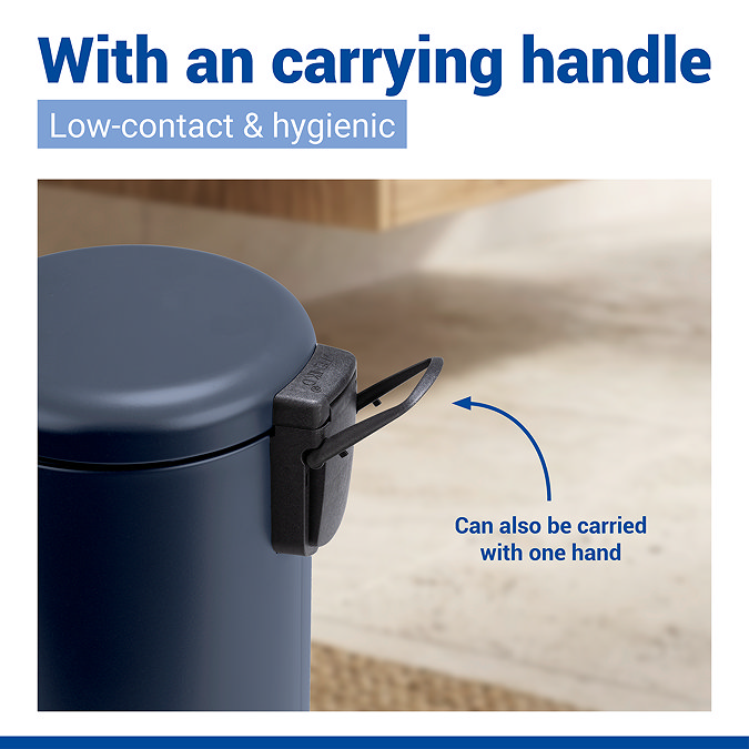 Wenko Leman 3L Pedal Bin - Dark Blue