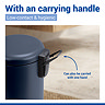 Wenko Leman 3L Pedal Bin - Dark Blue
