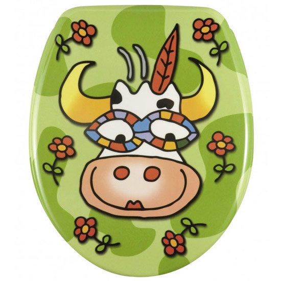 Wenko Crazy Cow Duroplast Toilet Seat - 17616100 Large Image