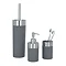 Wenko Creta Bathroom Accessories Set - Grey Large Image