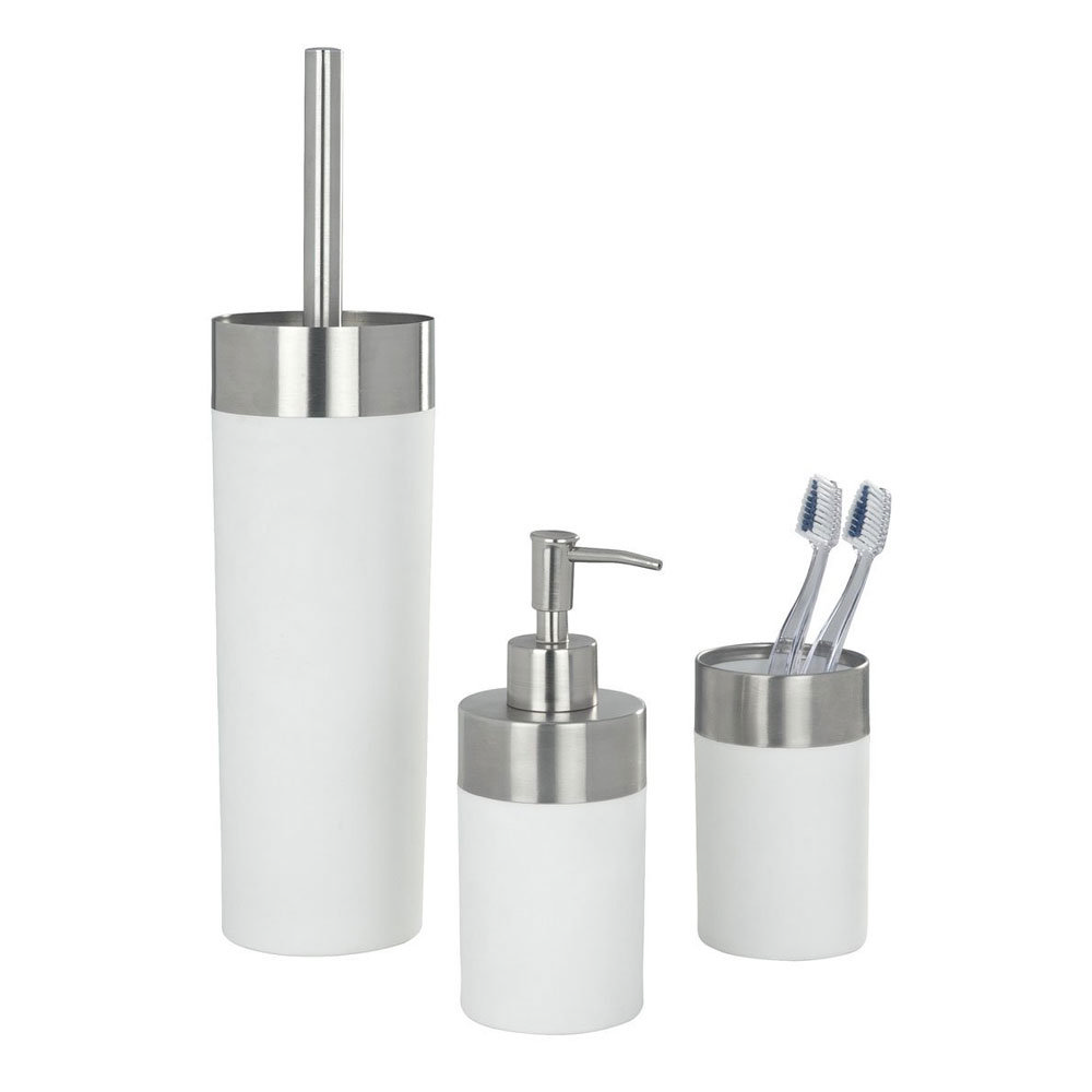 Wenko Creta Bathroom Accessories Set White At Victorian Plumbing Uk 5705