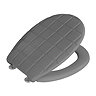 Wenko - Cube Duroplast Toilet Seat - Grey - 20535100 Profile Large Image