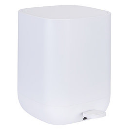 Wenko Davos 5 Litre Pedal Bin - White