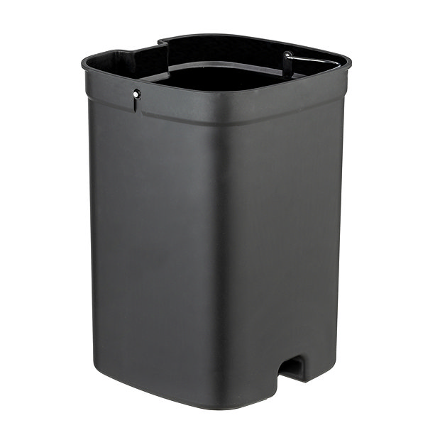 Wenko Davos 6.5 Litre Pedal Bin - Black - 24853100 At Victorian Plumbing Uk