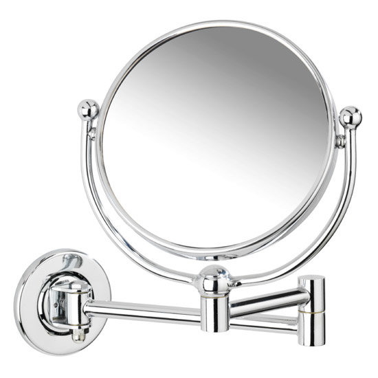 Wenko Deluxe Cosmetic Wall Mirror w/ Swivelling Arm - Chrome - 3656230100 Large Image