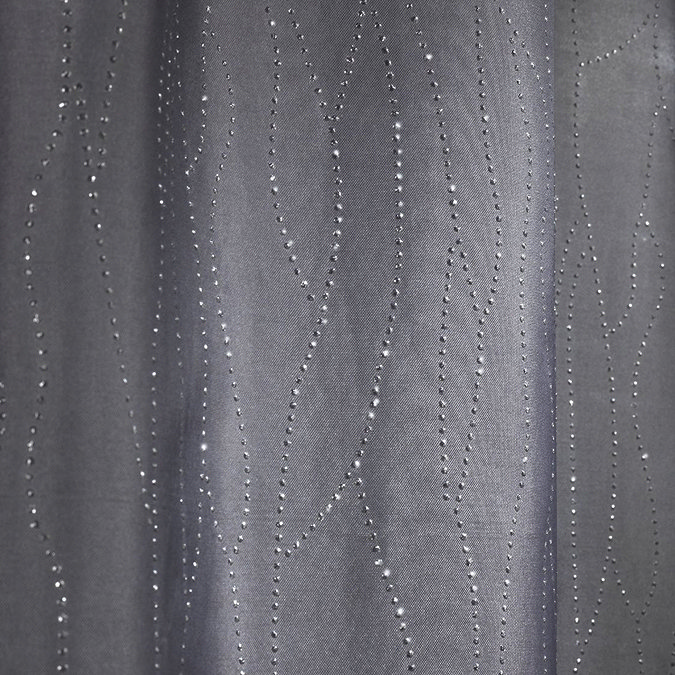 Wenko Deluxe Grey Polyester Shower Curtain - W 1800 x H2000mm Large Image