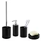 Wenko Diamond Bath Accessories Set - Black Large Image