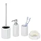 Wenko Diamond Bathroom Accessories Set - White Large Image